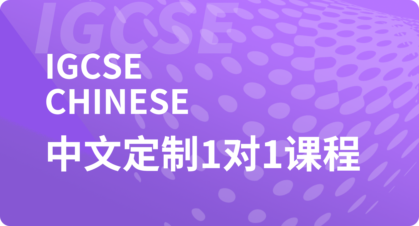 IGCSE中文1对1