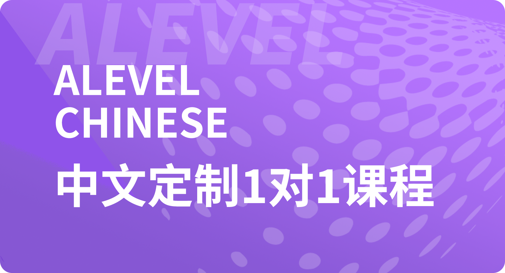 Alevel中文1对1课程