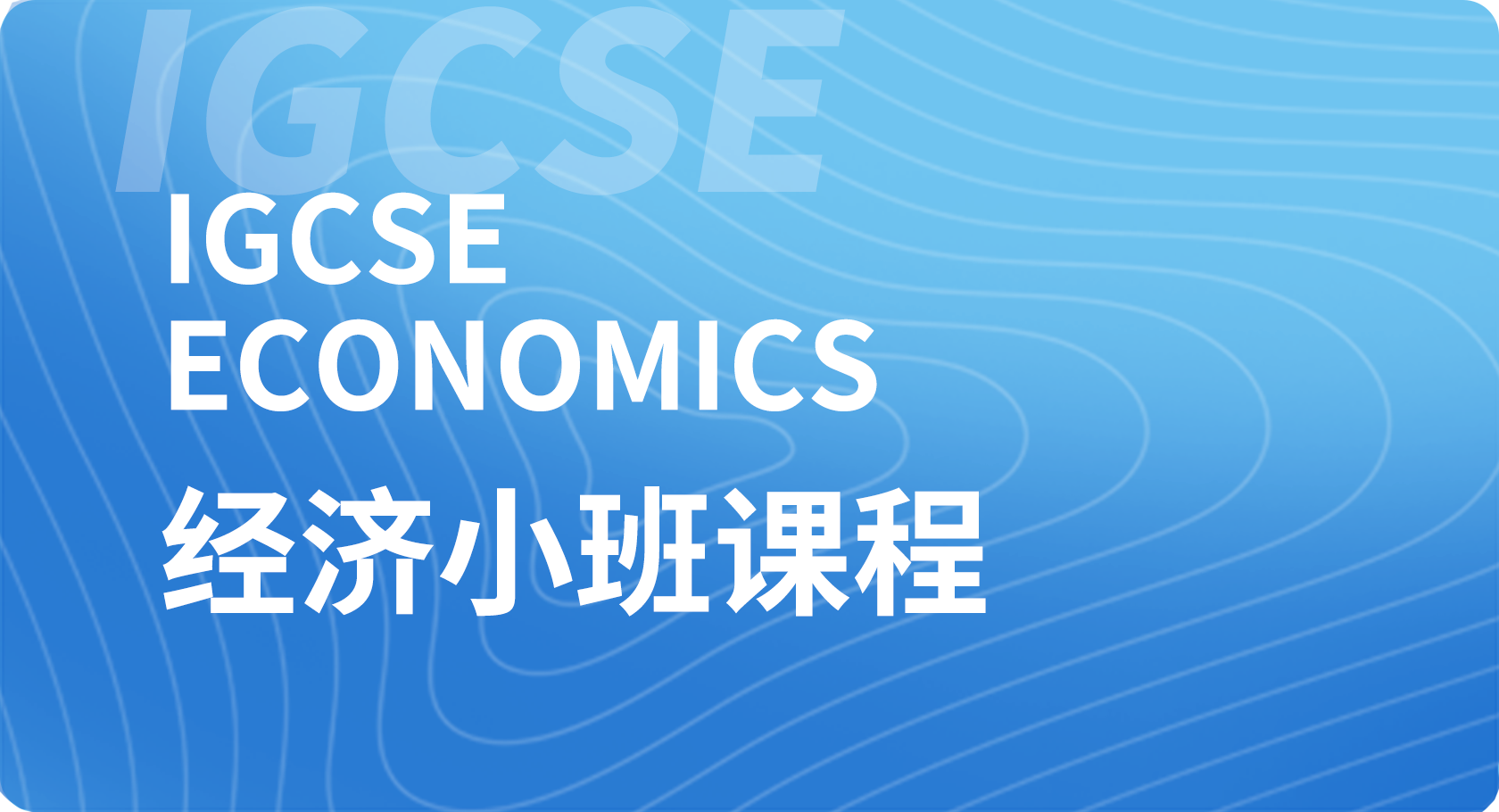 IGCSE经济小班课程