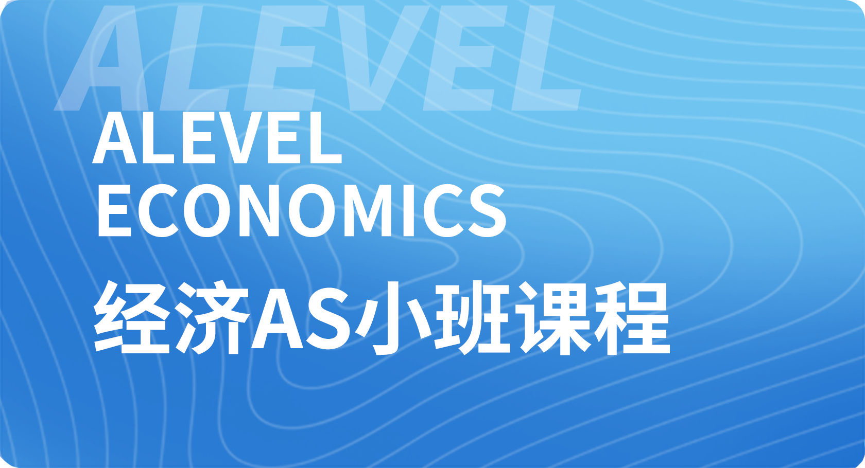 Alevel经济AS小班